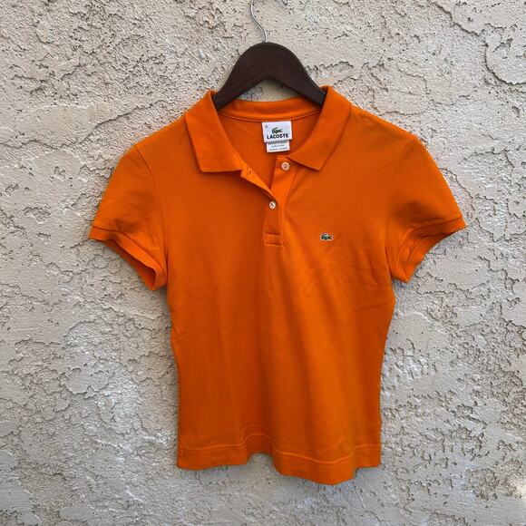 Lacoste Tops - Vintage Lacoste Orange Classic Polo Shirt Size Womens 38